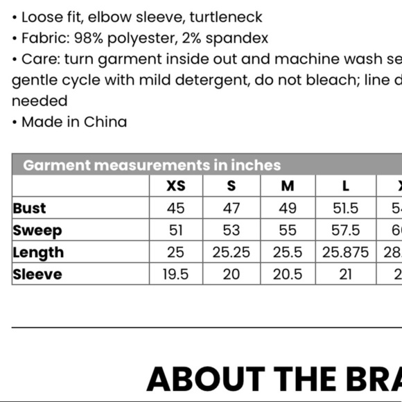 Nwt DIANE GILMAN oversized turtleneck top - Picture 2 of 4